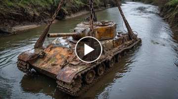 Experts Rescue WW2 Tank From a River | Will a WW2 Tank Run? 