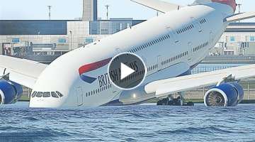 A380 Runway Overrun Emergency Landing - X-Plane 11
