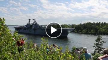 USS Kearsarge (LHD-3) passing Oxdjupet, Stockholm, June 5, 2022
