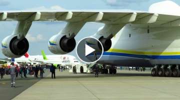 ANTONOV AN-225 - CLOSE UP PUSHBACK of WORLDS LARGEST AIRCRAFT at ILA 2018 Air Show!