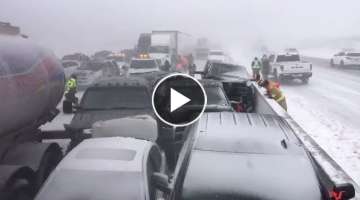 More than 70 vehicles involved in major pileup on Highway 400 in Barrie, Ont.