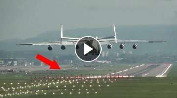 Antonov-225 MRIYA was ???? the AMAZING BIGGEST Plane on Earth landing at Zurich Kloten Airport - ...