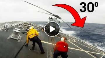 How Helicopters Land in Rough Seas