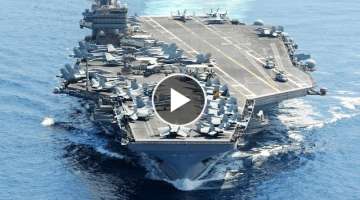 Nimitz-class Aircraft Carrier USS Abraham Lincoln Conducts Flight Operations at Sea • US Ship