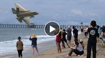 F-35 lightning II, in this stunning display of speed & agility Pacific Airshow Huntington beach