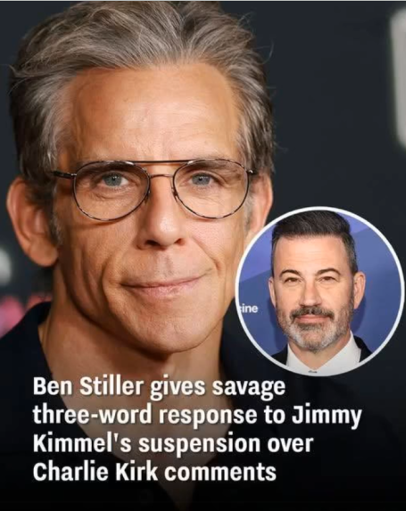 Ben Stiller Shares Three-Word Response to Jimmy Kimmel’s Show Suspension