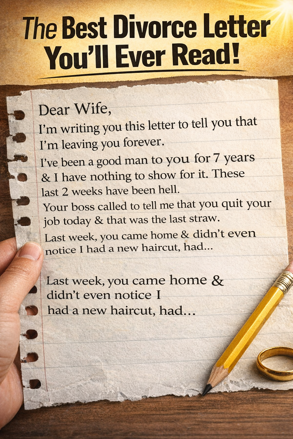 A Breakup Letter With an Unexpected Twist
