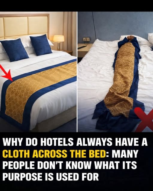 The Real Purpose of That Fabric Strip at the Foot of Hotel Beds