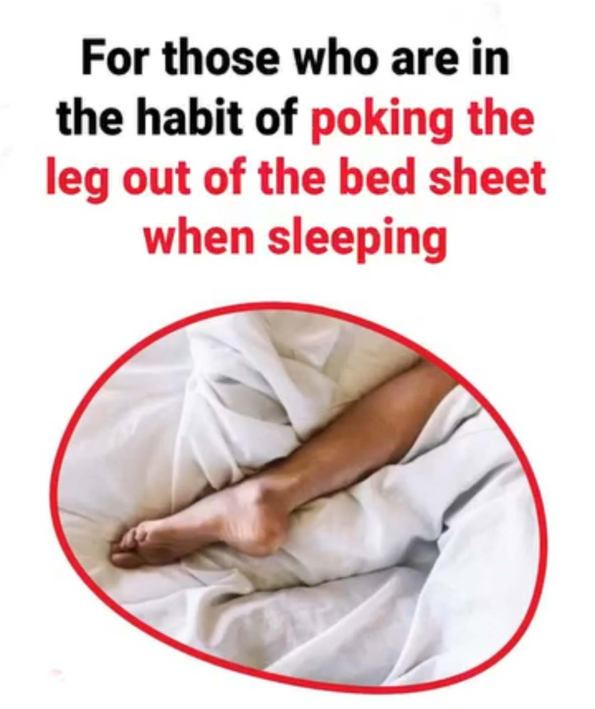 Why Letting One Foot Out of the Covers May Help You Sleep Better