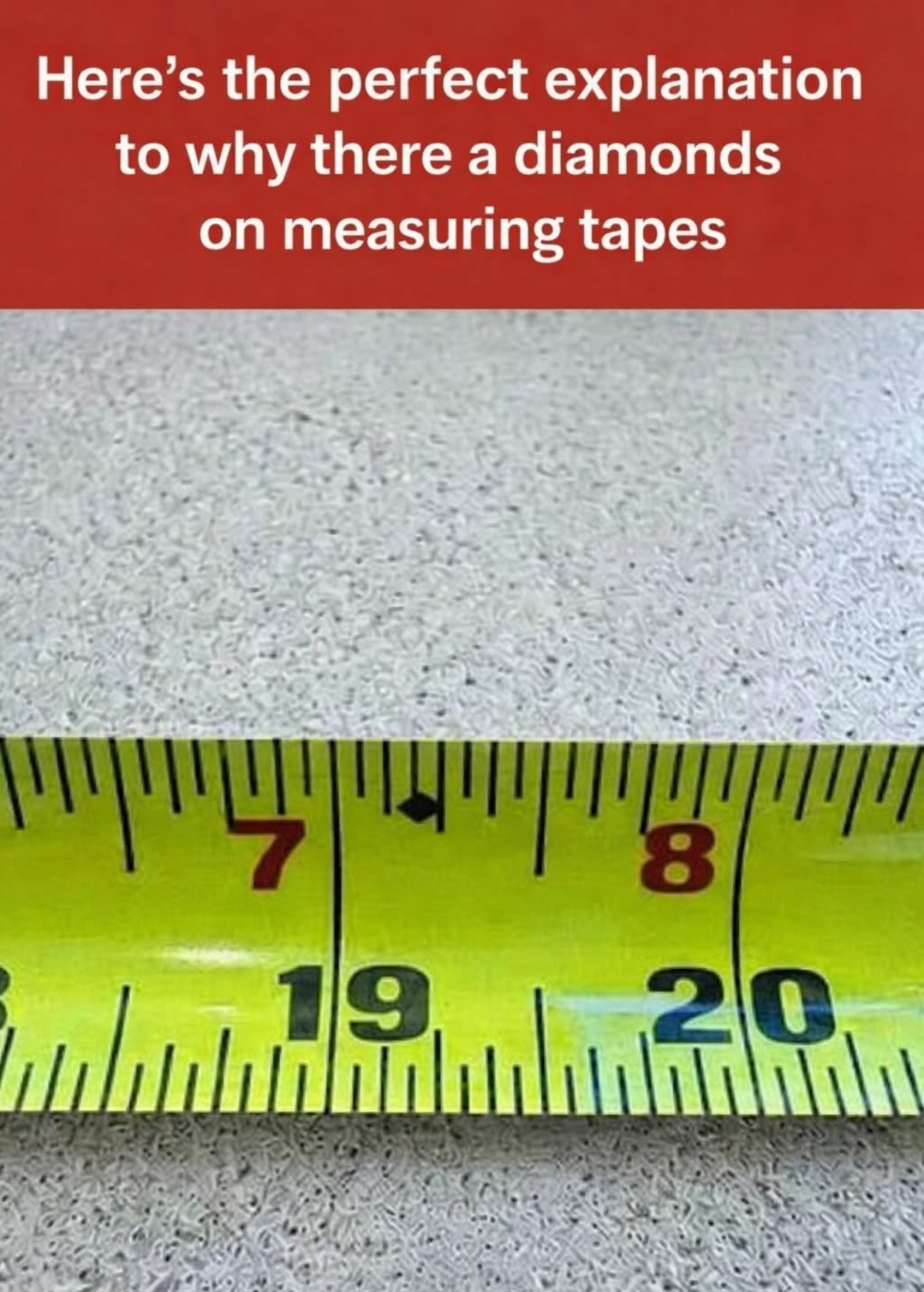 The Hidden Meaning Behind the Black Diamonds on a Tape Measure