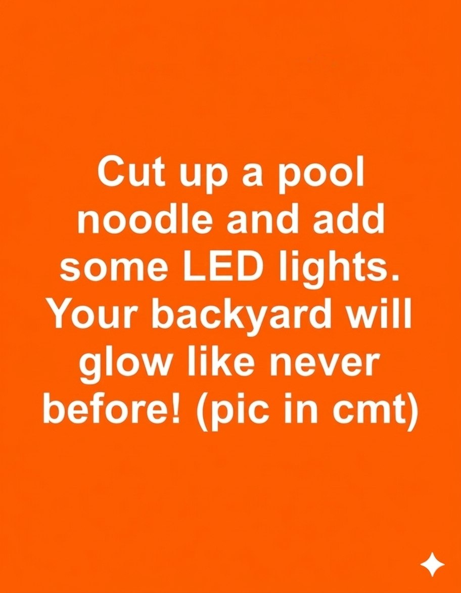 Glow Up Your Backyard: A Simple Guide to Pool Noodle Lighting