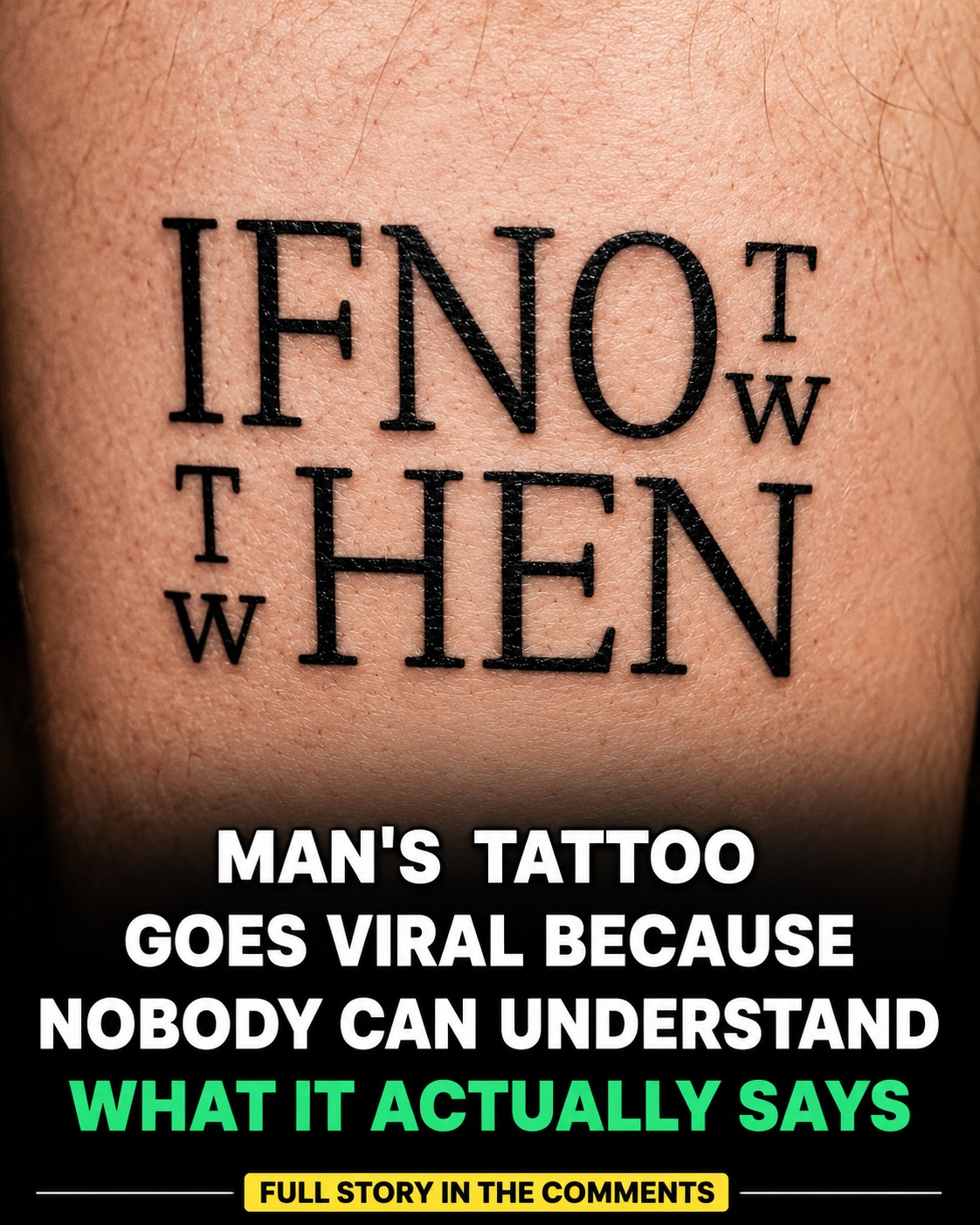 When Design Becomes a Puzzle: The Tattoo That Captivated the Internet