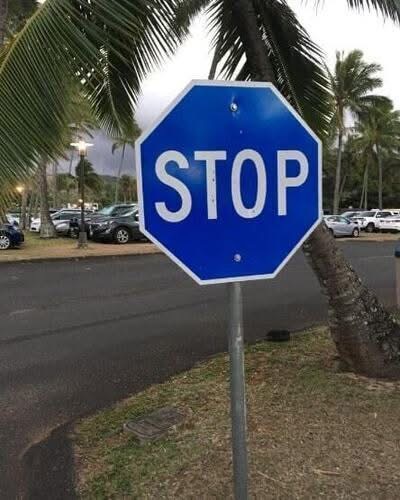Blue vs. Red Stop Signs: What the Color Really Tells You