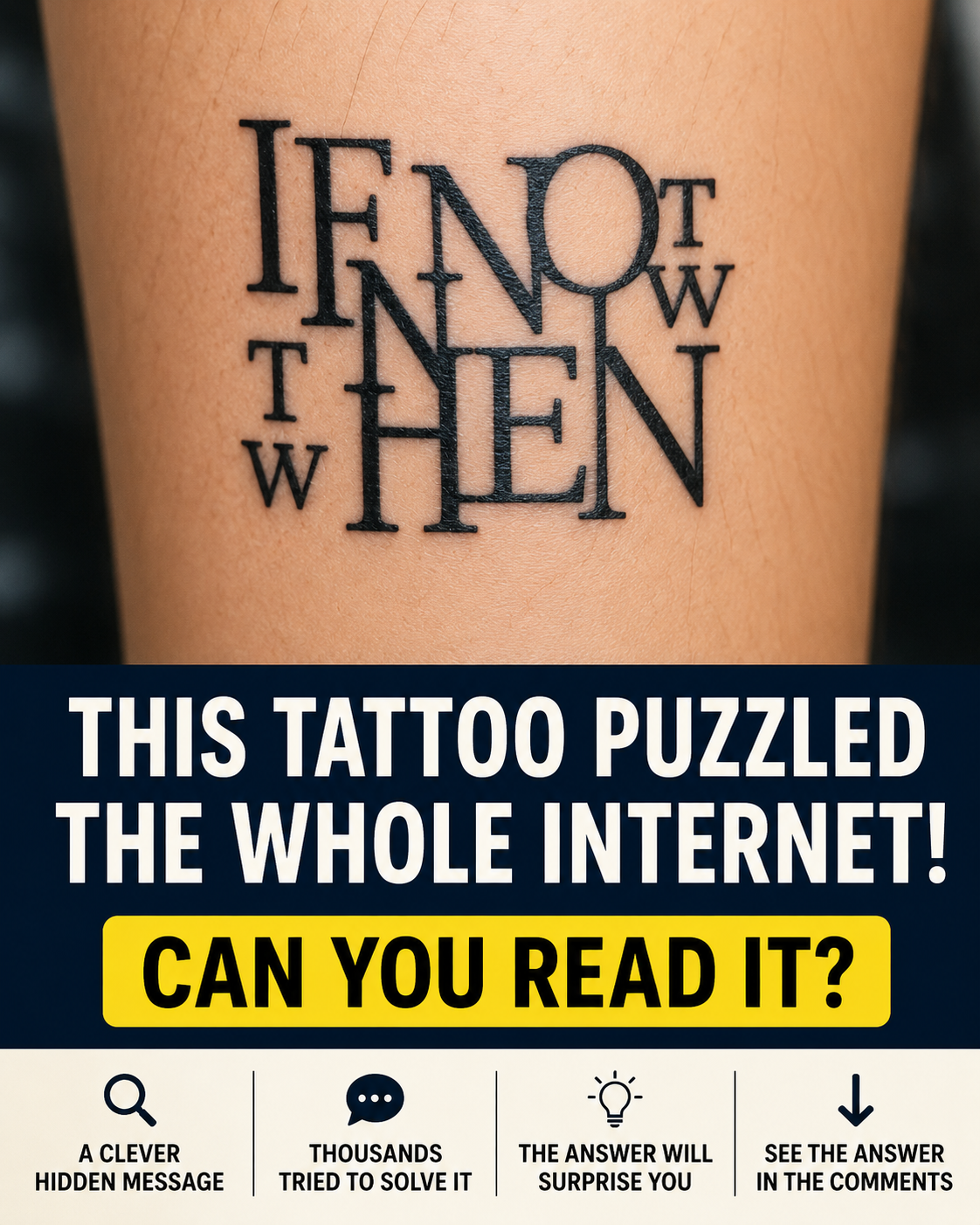 The Tattoo That Sparked Endless Debate: A Creative Design With a Hidden Message