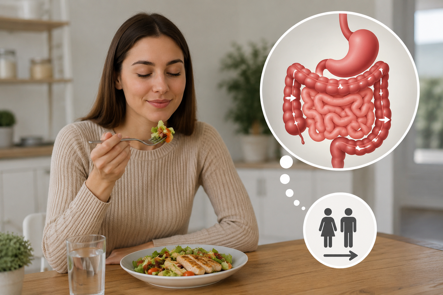 Why You May Feel the Need to Use the Restroom After Eating