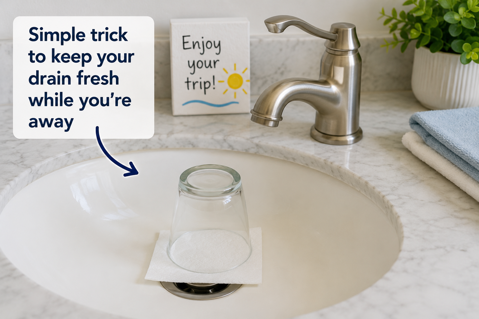 How to Keep Your Home Fresh While You’re Away: A Simple Sink Preparation Tip