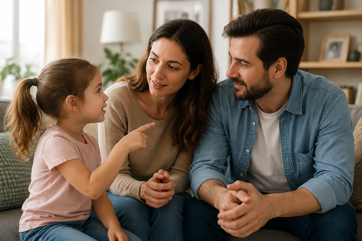 Las Inocentes Palabras de una Niña Dieron Inicio a una Difícil Conversación Familiar