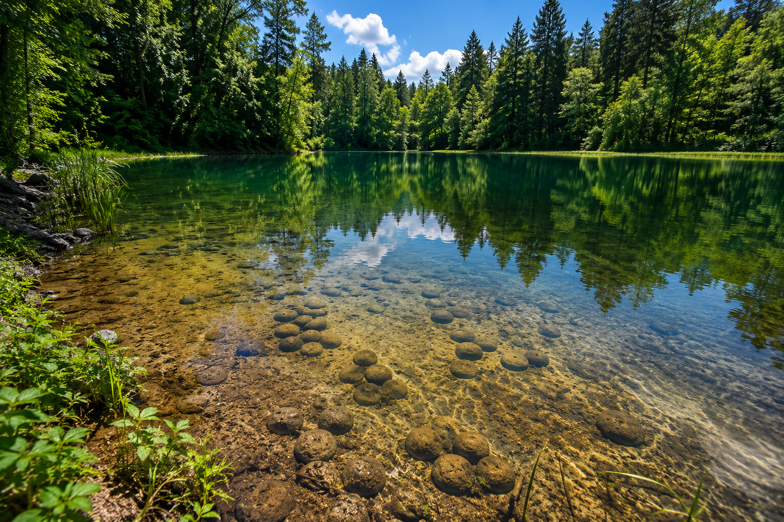 A Curious Discovery Beneath a Quiet Lake: What Those Mysterious Objects Could Really Be
