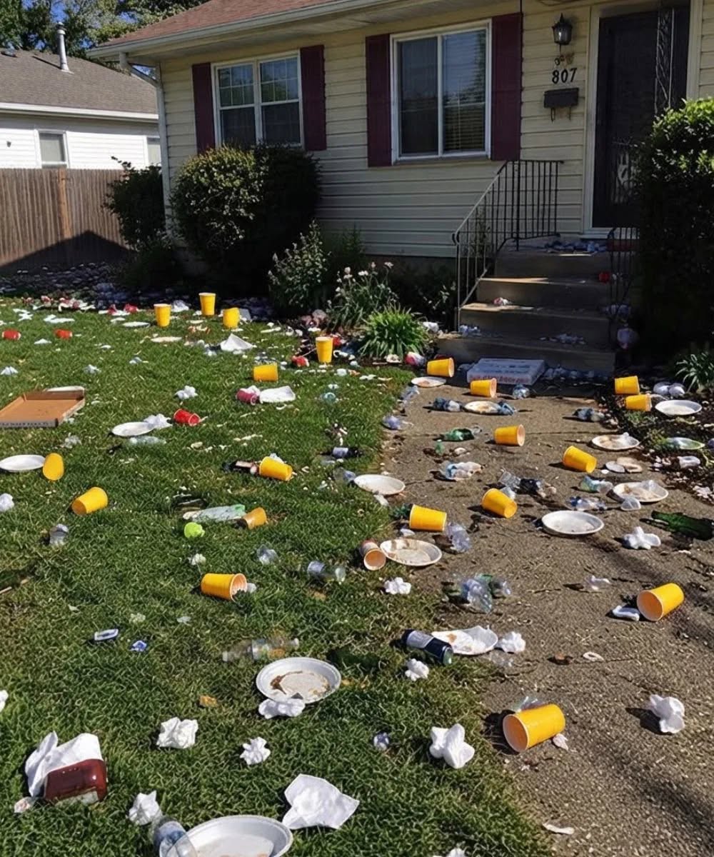 La fiesta silenciosa que dejó un jardín lleno de pistas y una lección inesperada para una familia