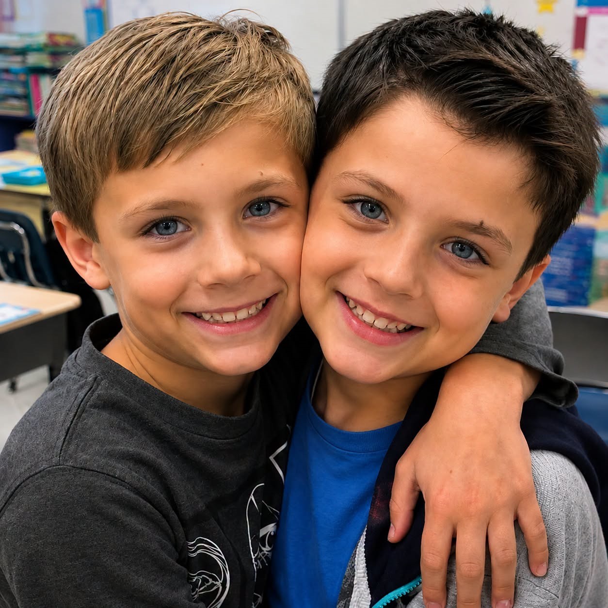 Dos niños idénticos en una escuela revelaron un secreto familiar oculto durante ocho años