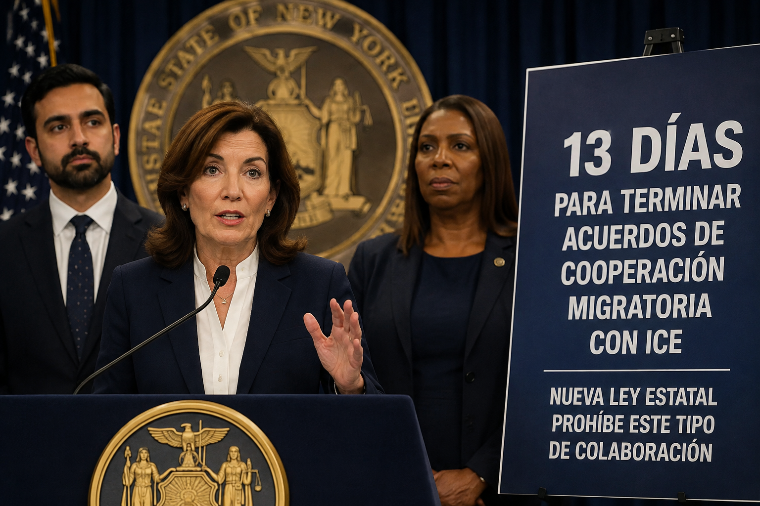 Nueva York establece un plazo para poner fin a ciertos acuerdos locales de cooperación con ICE
