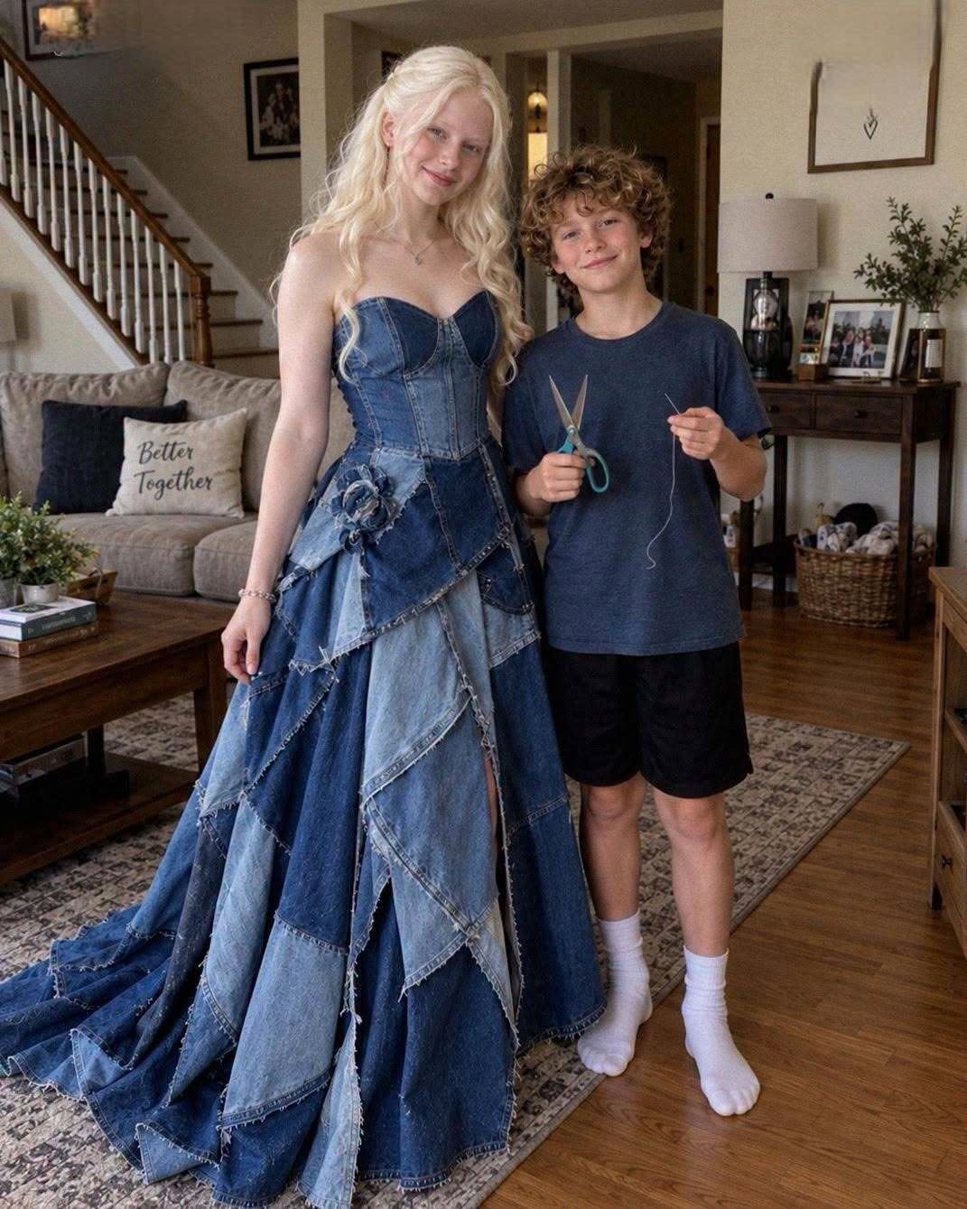 Mi madrastra se burló del vestido que hizo mi hermano, pero aquella noche todos vieron algo diferente